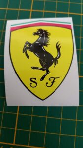 Sticker Ferrari blason Rétro Passion Story