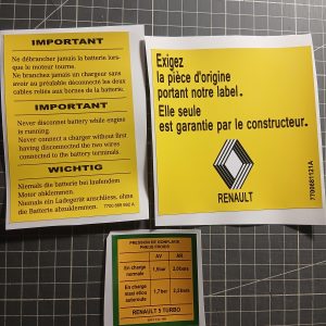 Kit 3 stickers Renault 5 Turbo