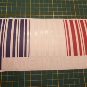 Sticker Made In Dieppe blanc sans fond