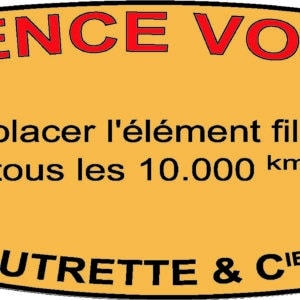 Sticker Citroën 2CV filtre à air Lautrette Licence Vokes