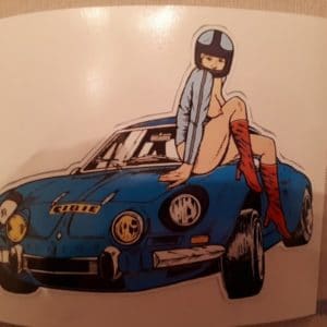 Sticker Alpine A110 pin up