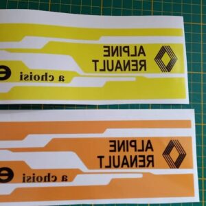 Sticker Alpine Renault a choisi Elf 20x8 cm intérieur vitre écriture noire
