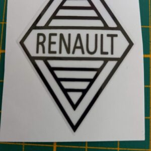 Sticker Logo Renault Vasarely fond transparent année 60