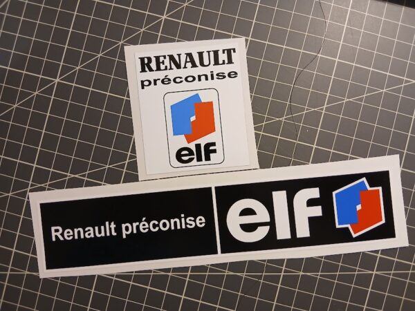 Sticker Renault préconise Elf