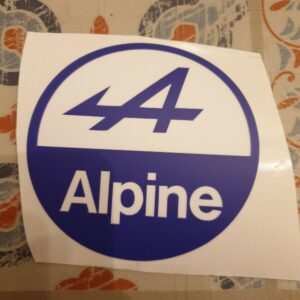 Sticker Alpine bleu sans fond