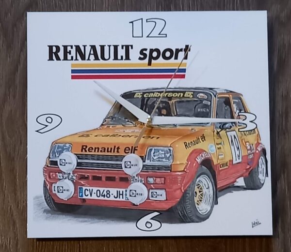 Horloge murale Renault 5 Alpine Calberson