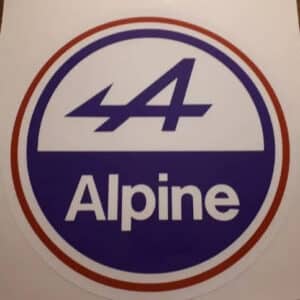 Sticker Alpine logo bleu blanc rouge