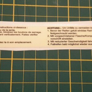 Sticker Alpine A310 V6 roue de secours