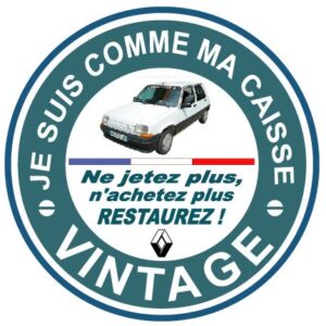 Sticker "Je suis comme ma caisse, VINTAGE"