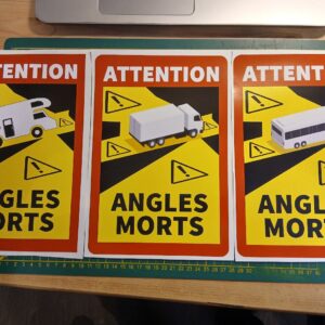 Sticker Angles morts Sécurité Camping-car Camion Bus