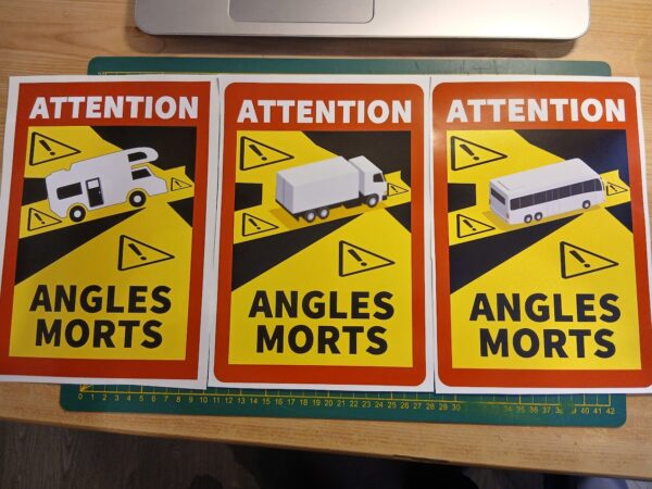 Sticker Angles morts Sécurité Camping-car Camion Bus