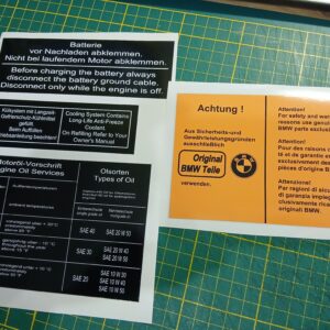 Sticker BMW compartiment moteur