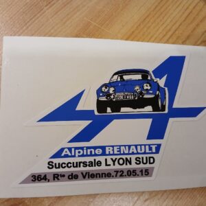 Sticker Alpine Renault Succursale Lyon Sud