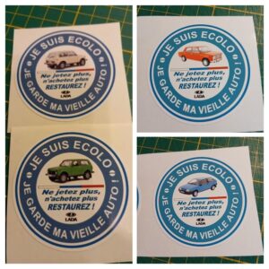 Sticker "Je suis écolo, je garde ma vieille auto" LADA