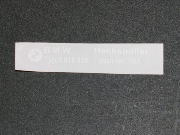 Sticker BMW pour becquet arrière