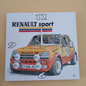 Horloge murale Renault 5 Alpine Turbo Calberson