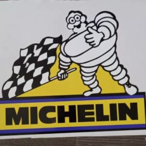 Sticker Michelin Bibendum Damier