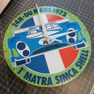Horloge murale Matra Simca Shell 24h du Mans 1973