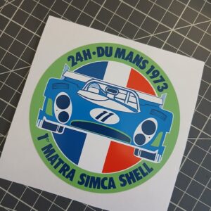 Sticker Matra 24h du Mans 1973 Shell Simca