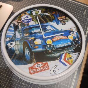 Horloge murale Alpine Renault A110 Monté Carlo