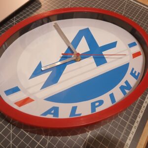 Horloge murale logo ancien Alpine