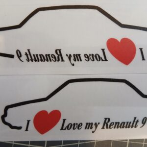 Sticker I love my Renault 9 r9