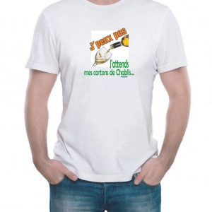 Tee-shirt J'peux pas j'attends ma livraison de vin...