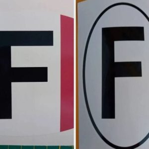 Sticker F France français pour coffre malle arrière auto moto
